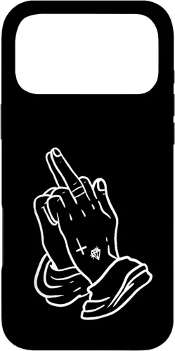 Vista 22 de Praying Hands Show Middle Finger Men's T-Shirt Women Case for iPhone 17