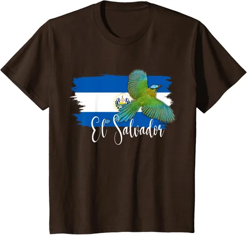 Vista 52 de Camiseta con la bandera de El Salvador, mapa de El Salvador, camiseta de Salvador para mujer, Negro