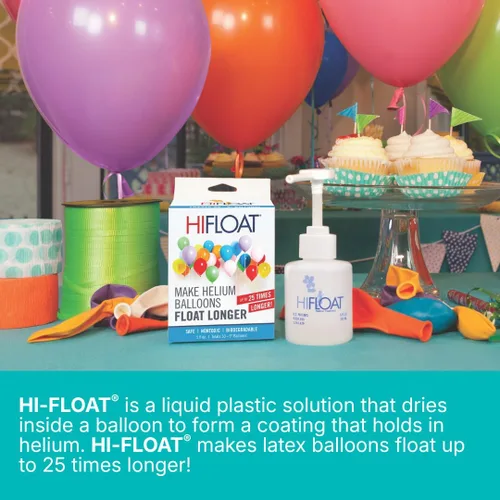 Vista 3 de LA Balloons Solución Hi-Float, 5 oz, Transparente
