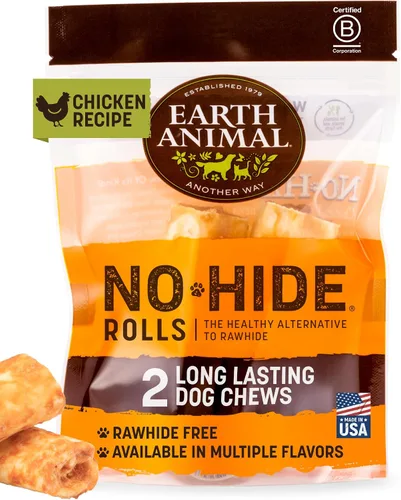 Vista 19 de Earth Animal No Hide - Masticables sin cuero para perros pequeños, sabor a tocino y queso de hamburguesa de la parrilla, libres de cuero crudo - 6