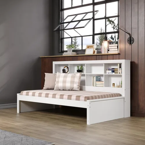 Vista 5 de Donco Kids Equable Modern - Estantería doble con acabado blanco