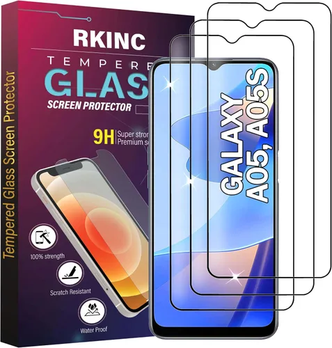 Vista 19 de RKINC Protector de pantalla [paquete de 4] para Samsung Galaxy A12 / Galaxy A02S / A12 Nacho, protector de pantalla de vidrio templado, 0.013 in