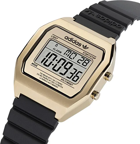 Vista 2 de adidas Reloj digital con correa de resina negra Modelo AOST220752I NegroOro Digital