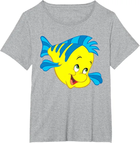 Vista 101 de Disney Camiseta de disfraz de cara grande de la Sirenita Flounder Sidekick