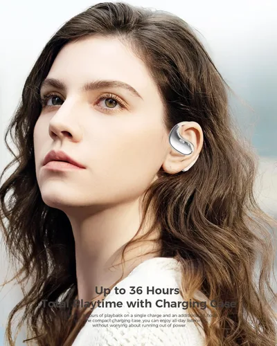 Vista 2 de Micool Auriculares deportivos de oreja abierta Bluetooth 6.0, auriculares inalámbricos con clip con tiempo de reproducción de 36 horas para correr