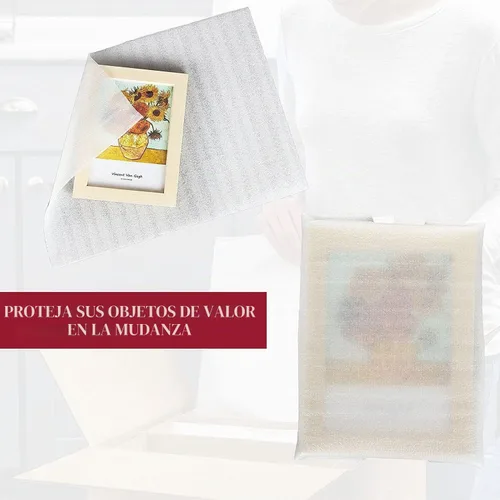 Vista 4 de Hojas de espuma envolvente de 12"x12" para embalaje de suministros de mudanza, espuma envolvente acolchada para embalaje de platos, porcelana