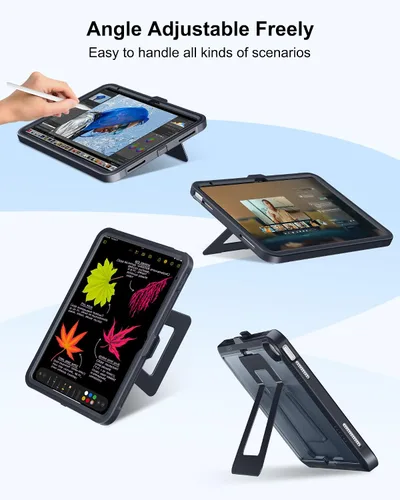 Vista 2 de DTTO Funda para iPad (A16) 11ª generación de 11 pulgadas 2025, funda para iPad de 10ª generación, soporte ajustable para vertical/paisaje, protector
