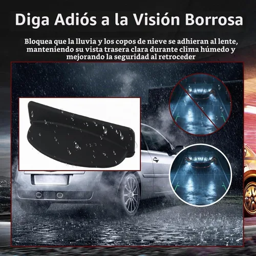 Vista 4 de Protector de lluvia para cámara de respaldo 2026, cámara inversa de silicona para protección contra la lluvia del automóvil con diseño extendido