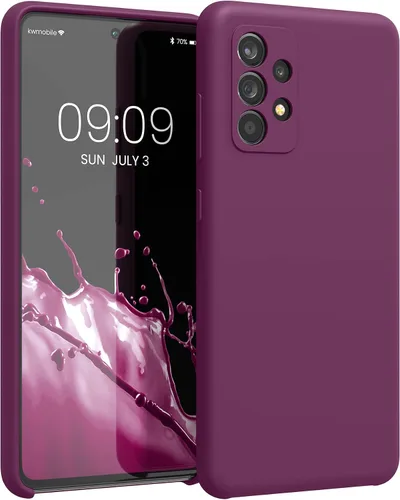Vista 97 de kwmobile Funda Compatible con Samsung Galaxy A14 5G - Funda de teléfono de TPU y silicona con acabado suave - Verde Lima