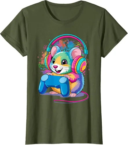 Vista 44 de Mouse Gaming Animal Video Games Funny T-Shirt