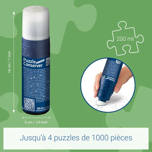 Vista 5 de Ravensburger Puzzle Conserver 17954 - Pegamento de rompecabezas prémium Acabado brillante mejorado Perfecto para rompecabezas de 500 a 1000