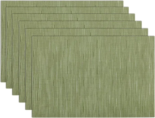 Vista 24 de SHACOS - Caminos de mesa de vinilo tejido, lavables, para uso en interiores o exteriores, fáciles de limpiar