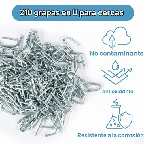 Vista 3 de Sukh - 210 grapas de valla en U, clavos resistentes para cercas de alambre