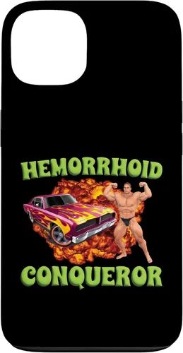 Vista 7 de iPhone 16 Hemorrhoid Conqueror Funny Meme Extraño Ofensivo Cringe Broma Caso