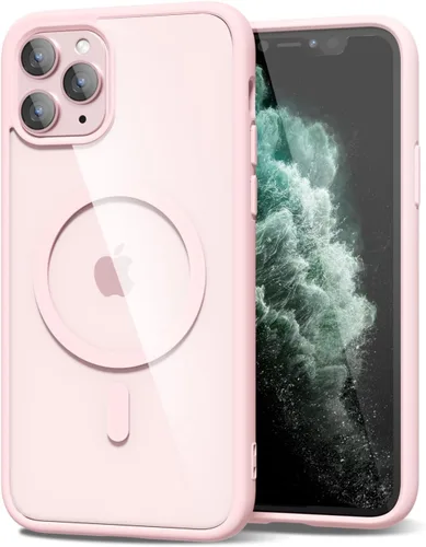 Vista 75 de oakxco Funda magnética transparente compatible con Magsafe, bonita funda delgada y transparente de poliuretano termoplástico no amarillenta, carcasa