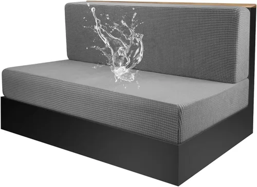 Vista 14 de Funda elástica para cojines de comedor de caravana, asiento de cabina de sofá jacquard para banco de automóvil de cámper