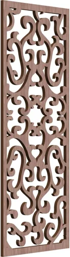 Vista 148 de 9 3/8 pulgadas de ancho x 24 3/8 pulgadas de alto x 1/4 de alto Smithfield paneles de pared de madera con calado, abedul