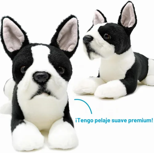 Vista 5 de TigerHart Baxter The Boston Terrier - Perro de peluche de 12 pulgadas