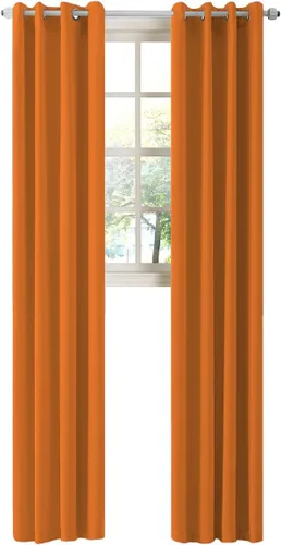 Vista 16 de LA PALMA Cortinas opacas con aislamiento térmico y ojales, para sala de estar, dormitorio, paquete de 2 paneles