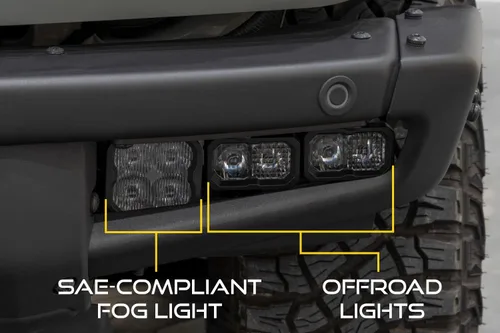 Vista 6 de Diode Dynamics Kit de bolsillo antiniebla serie Stage compatible con Ford Bronco (con parachoques de acero) 2021-2024 con retroiluminación, solo