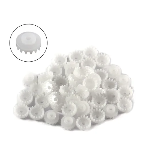 Vista 5 de Othmro 50pcs Engranajes de plástico 15 dientes modelo C152A engranaje de reducción engranajes de gusano de plástico para RC coche robot motor