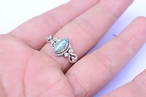 Vista 9 de Ring, 925 Sterling Silver Statement Ring For Women, Handmade Ring Gemstone Promise Ring for Birthday Christmas Gift For Her Ring Size US