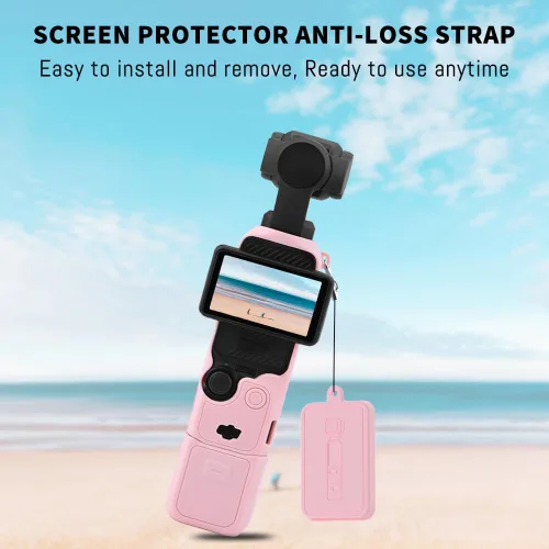 Vista 6 de Funda de silicona Pocket 3 para DJI Osmo Pocket 3, Estuche Protector Protector de Lente Manga Resistente a Arañazos Compatible con DJI OSMO Pocket 3