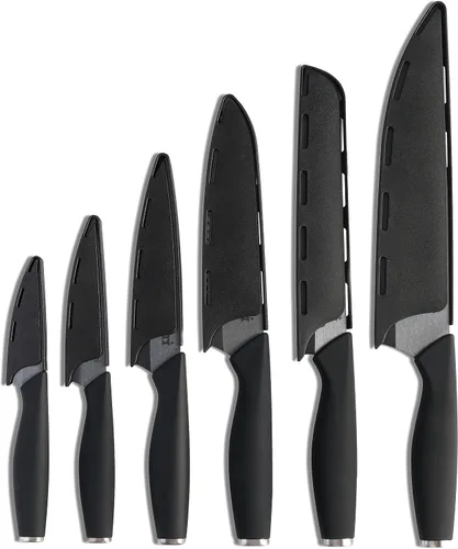 Vista 3 de Ozeri Elite Chef II - Juego de cuchillos de cerámica, 12 piezas, color negro