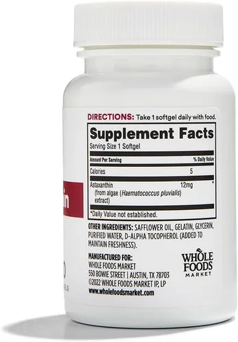Vista 2 de Whole Foods Market, Astaxantina, 12 mg, 30