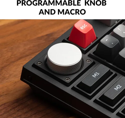 Vista 6 de Keychron Q3 Pro SE Wireless Custom Mechanical Keyboard, QMK Programmable Full Aluminum TKL Layout BluetoothWired RGB with Hot-swappable Keychron K