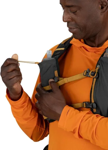 Vista 14 de Osprey Talon Velocity 30L Mochila de senderismo para hombre, gris, talla S Carbón oscuro/Amarillo Tumbleweed