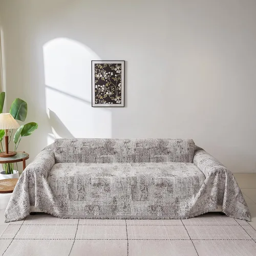 Vista 45 de ROOMLIFE Manta de sofá estilo azteca boho para sillones de 2/3 cojines, fundas de sofá lavables y antideslizantes aptas para mascotas, protector