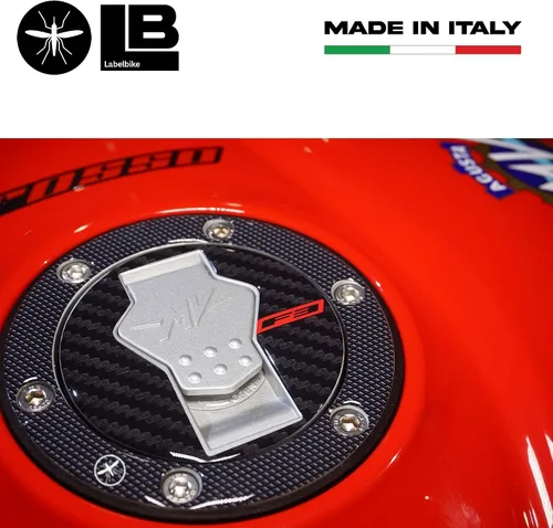 Vista 3 de Labelbike Protector de tapa de tanque adhesivo 3D compatible con motocicleta Mv Agusta F3 2021 F3 2021, Resin Protection, Anti-scratch, Decoration