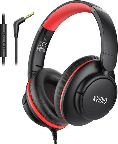 Vista 10 de Auriculares con cable con micrófono, auriculares de 0.1 in con control de Rosa