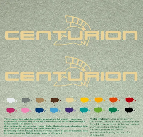 Vista 2 de Centurion - Juego de 2 calcomanías de vinilo de repuesto compatibles con motor fuera de borda (12 pulgadas, negro 070)