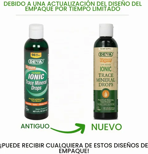 Vista 2 de DEVA Gotas minerales veganas con trazas iónicas, bajas en sodio, equilibrio de pH, suministro para 96 días, 8 onzas líquidas