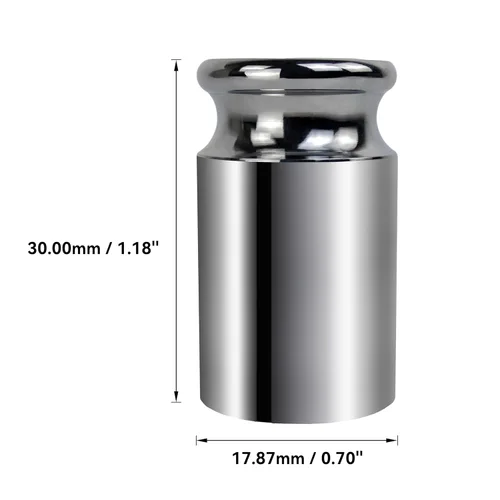 Vista 3 de HFS (R) Peso de calibración de 1.76 oz de balanza de cromo clase M2 Peso de calibración para báscula digital, báscula de bolsillo