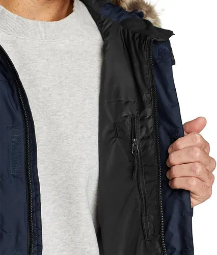 Vista 4 de Eddie Bauer Parka con Capucha de Plumón Boundary Pass para Hombre Negro