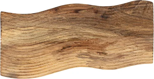 Vista 5 de Cortadora y tabla de cortar de madera de mango ranurada grande, acabado de nogal