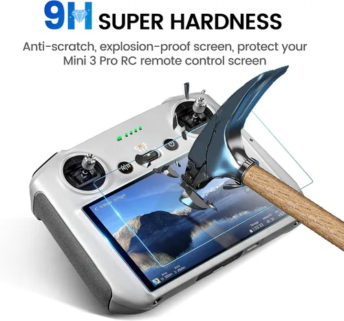 Vista 3 de STARTRC Mini 5/4 Pro HD Película protectora de pantalla de vidrio templado para DJI Mini 5 pro/Neo 2Mini 4 pro/Mini 3/Air 3S/Avata 2 RC/RC 2