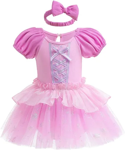 Vista 25 de Disfraz de princesa de Navidad para niñas, sirena, Bella, Sofía, para Halloween o cumpleaños, mameluco de tutú con diadema