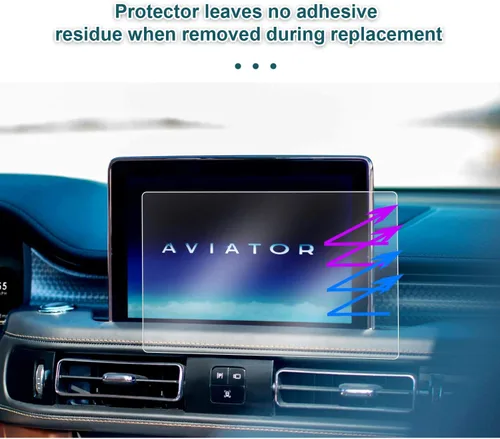 Vista 4 de YEE PIN Lincoln - Protector de pantalla de aviador 2020, protector de pantalla central para pantalla táctil Lincoln Aviator 2020, 2 piezas