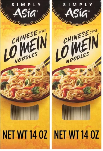 Vista 24 de Simply Asia Lo Mein - Fideos estilo chino, sin MSG, para sopas de fideos fríos, Lo Mei de verduras, pollo lo mein y salteados, 14 onzas