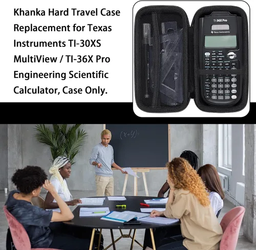Vista 3 de khanka Funda de transporte para calculadora científica Texas Instruments TI-30Xa/TI BA II Plus/TI-30XIIS /TI-30XS MultiView/TI-36X Pro Engineering