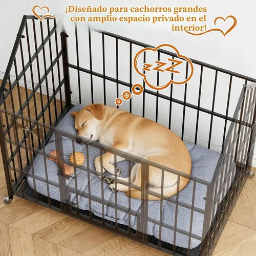 Vista 5 de Dosker - Jaula para perros XL de 42 pulgadas, de acero para interiores, a prueba de escapes