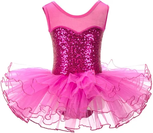 Vista 7 de Disimlarl Girls Ballerina Prom Party Costume Kids Flower Dress Dancewear Gymnastic Leotard Ballet Dress