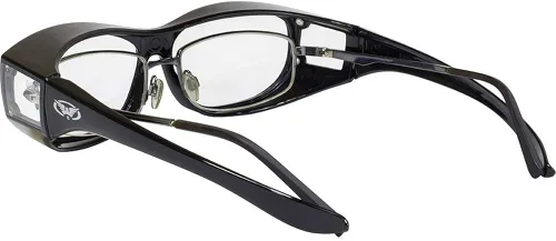 Vista 6 de 2 pares de gafas de seguridad Escort Fit sobre marcos negros transparentes + lentes ahumadas