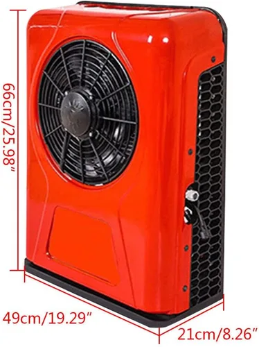 Vista 2 de Sistema de aire acondicionado de camión RV de 12 V, unidad universal dividida del sistema de CA para colgar en el coche, 12000BTU, 1000-3000RPM