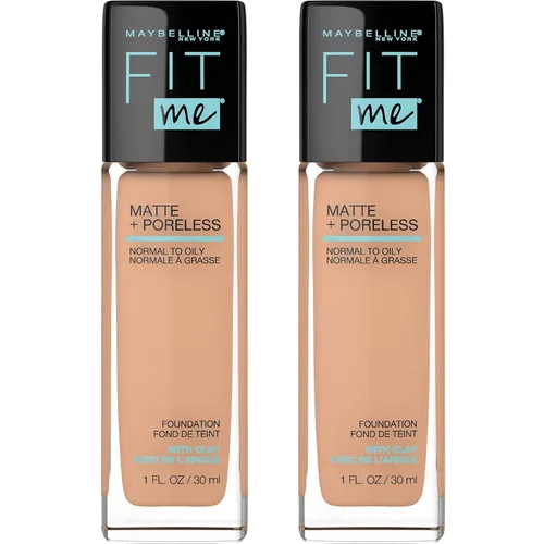 Vista 75 de Maybelline New York Fit Me Matte + Poreless Base Líquida, Formato de Bolsa, 220 Natural Beige, 1.3 onzas 220 Beige natural