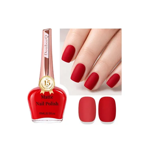 Vista 13 de DouborQ Esmalte de uñas de secado rápido de larga duración, malva Rojo Oscuro Rosa